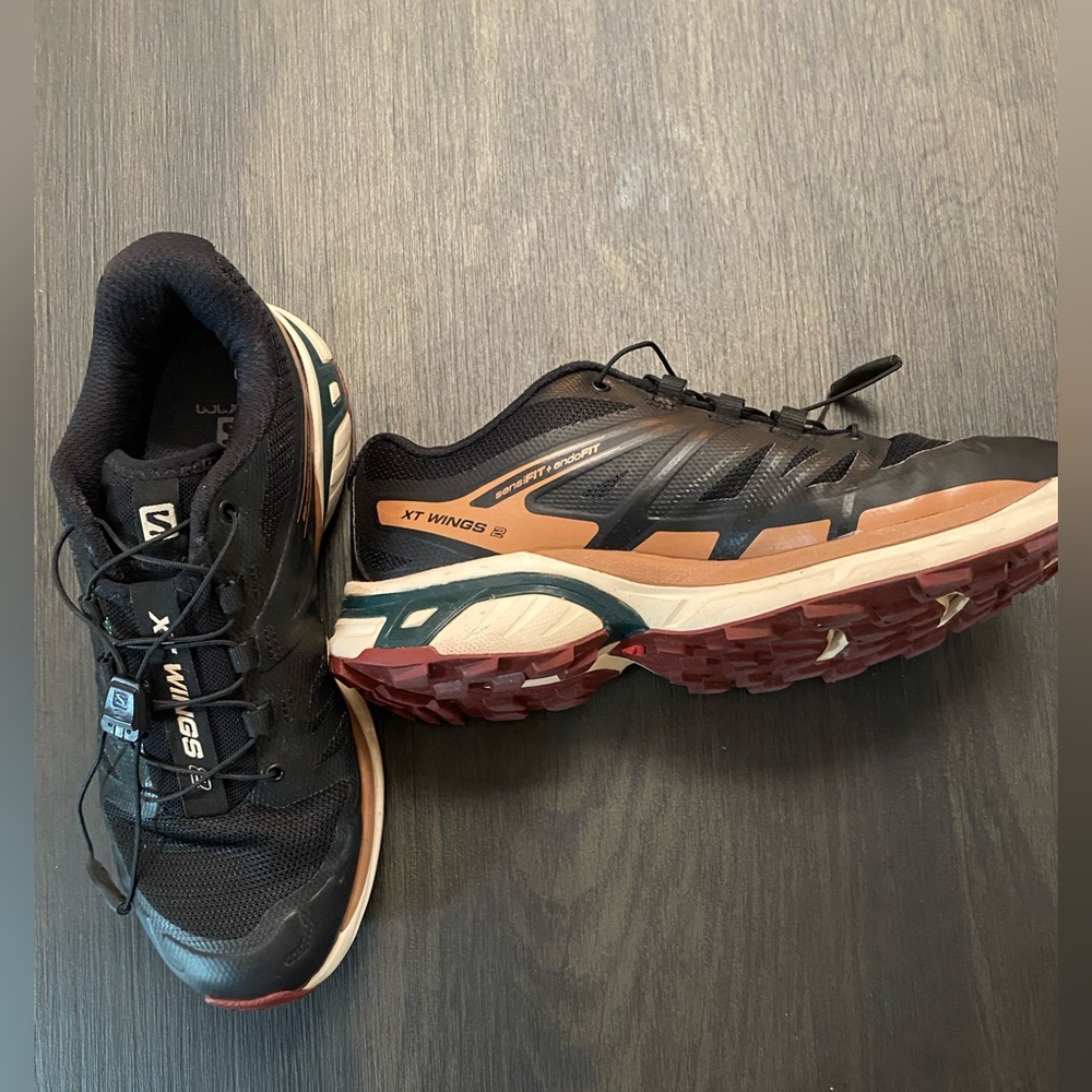 Salomon XT Wings 2 Black and Tan Trail Shoes